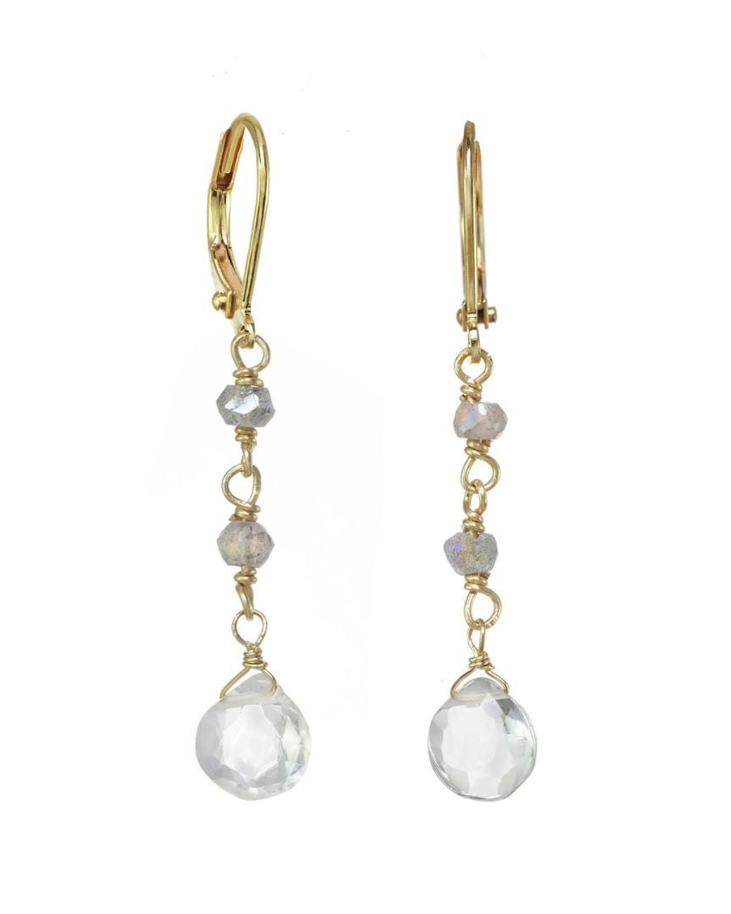Rachel Reinhardt Jewelry White 14k Over Silver Gemstone Earrings