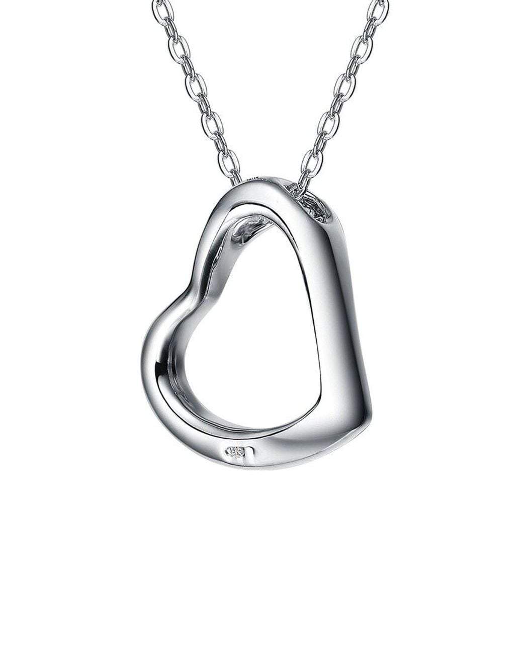 Rachel Glauber Metallic Silver Pendant Necklace