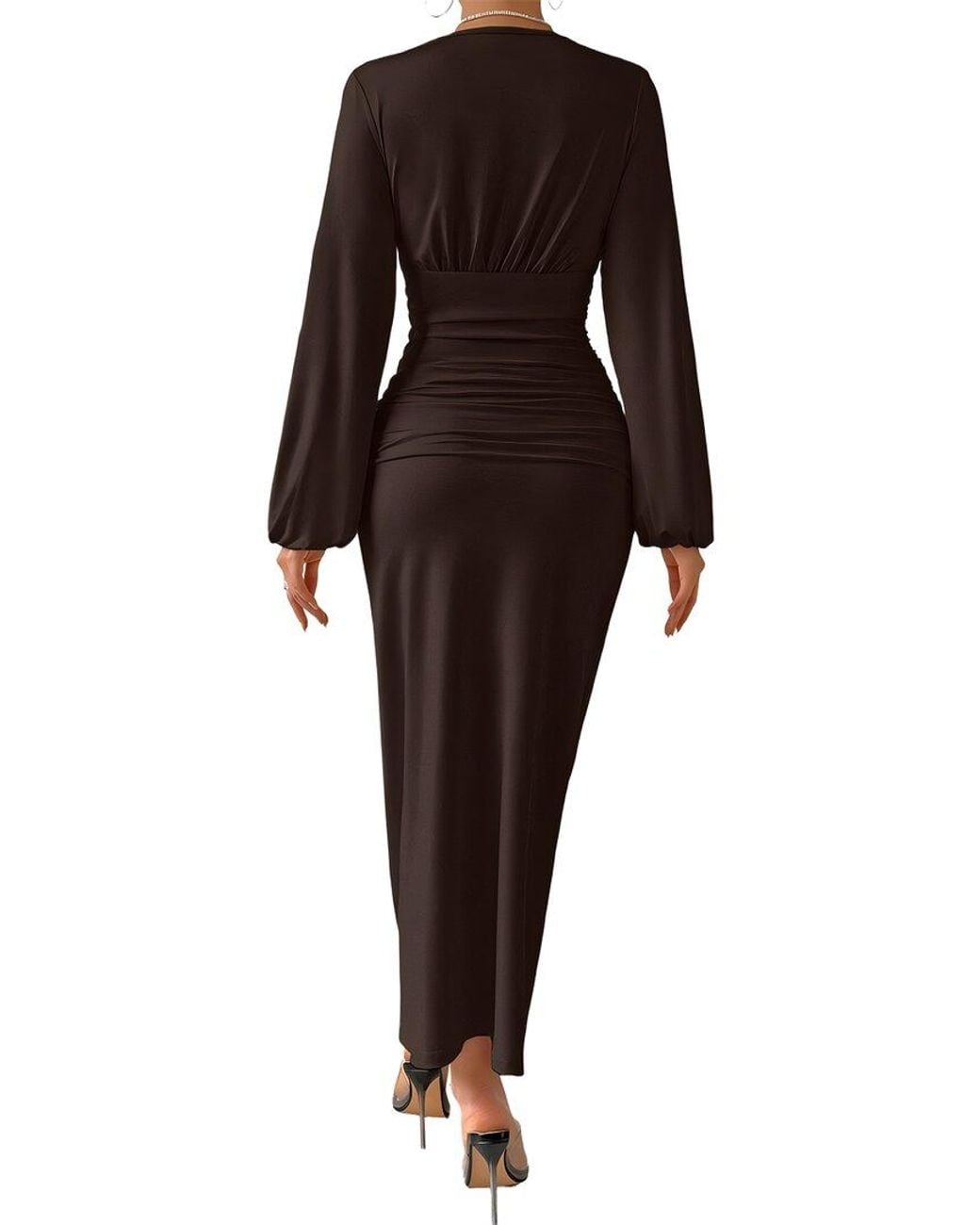 AMINA GLAM Black Maxi Dress