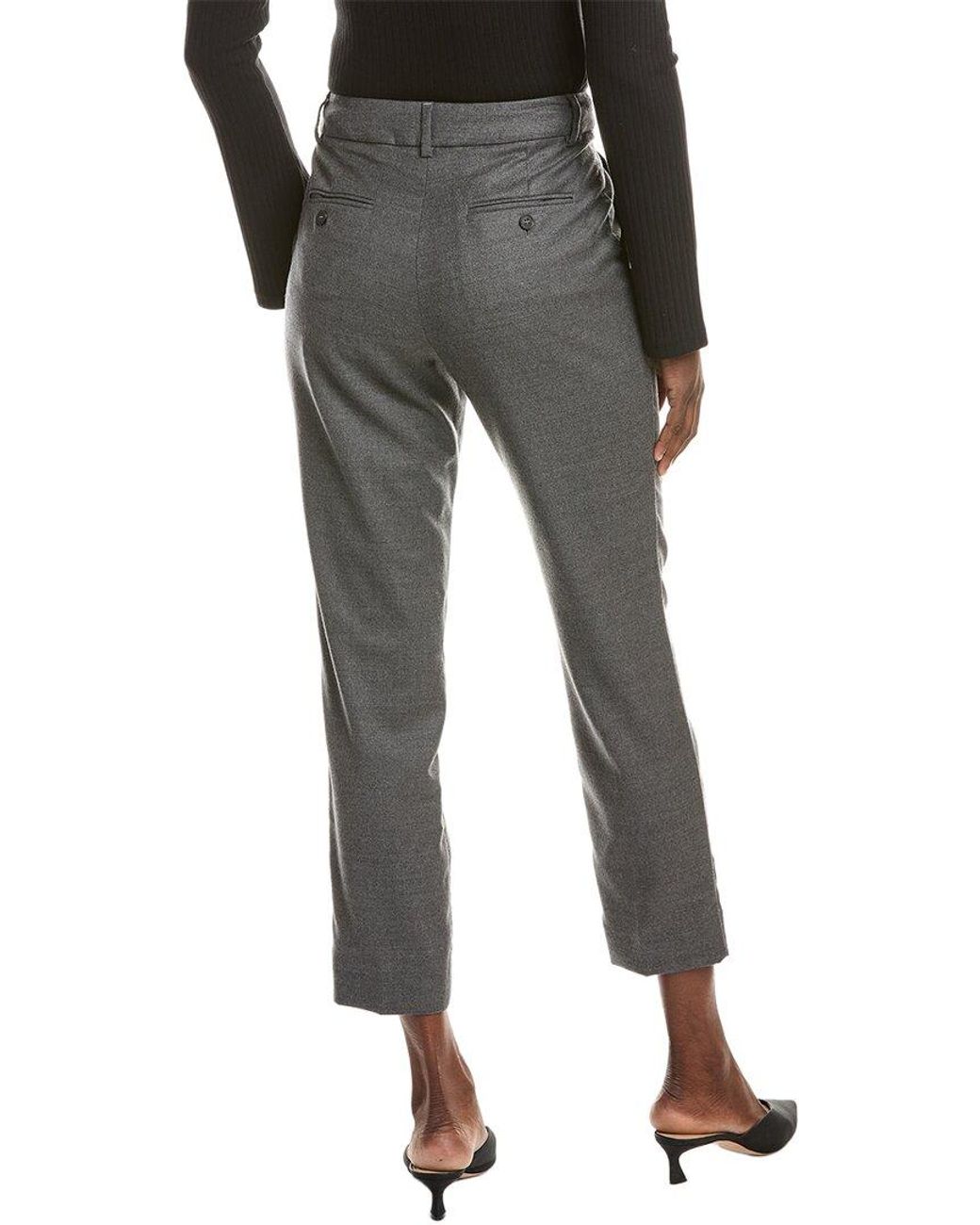 Max Mara Gray Weekend Caldaia Wool Long Trouser