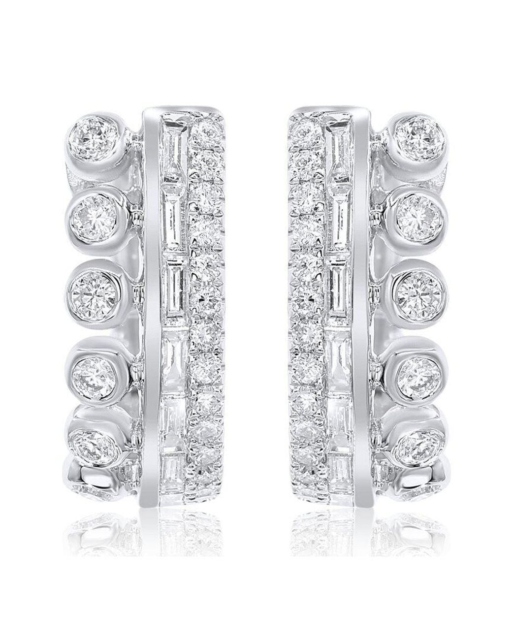 Diana M Fine Jewelry 14k White Gold 0.63 Ct. Tw. Diamond Earrings