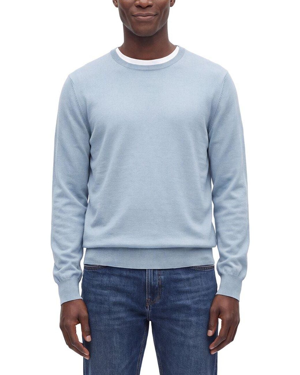 Gran Sasso Blue Wool Crewneck Sweater for men