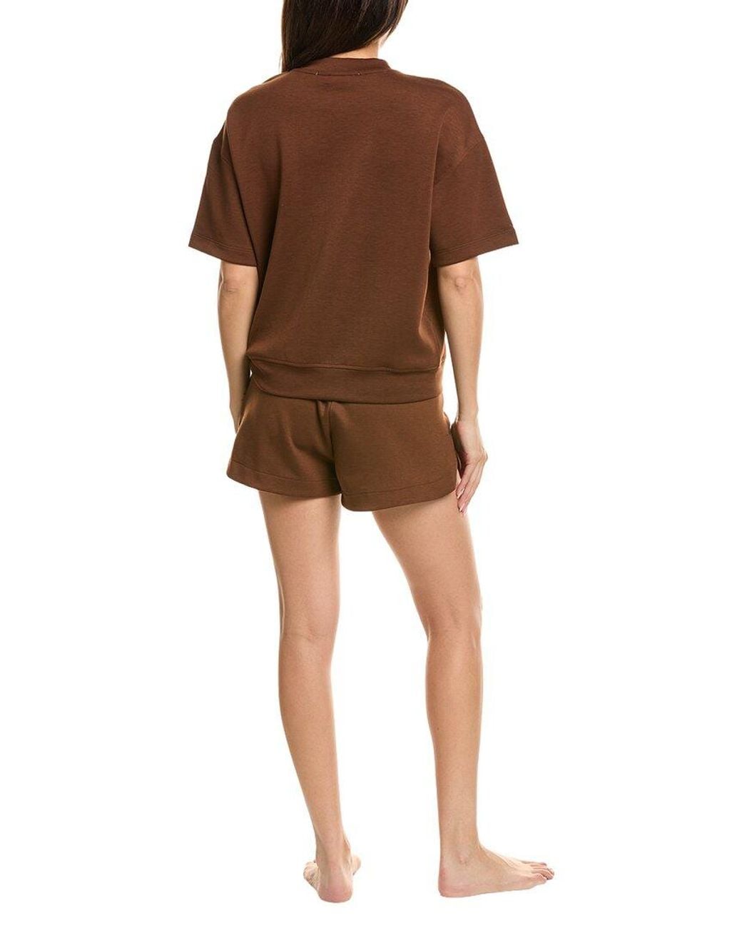 Marion Brown 2Pc Banded T-Shirt & Short Set