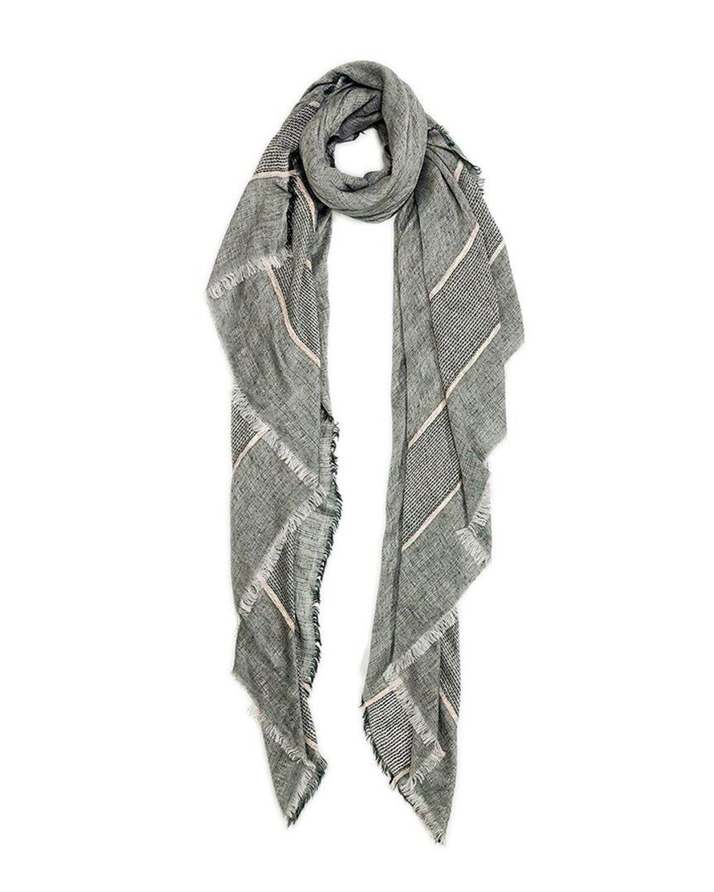 Blue Pacific Green Turkish Glitter Linen-Blend Scarf