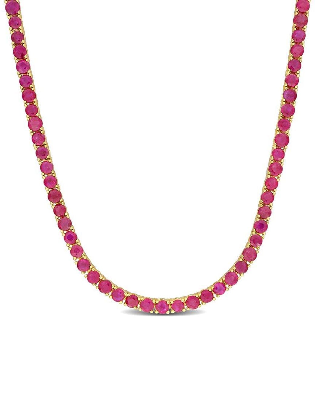 Rina Limor Natural 14K 12.00 Ct. Tw. Ruby Necklace