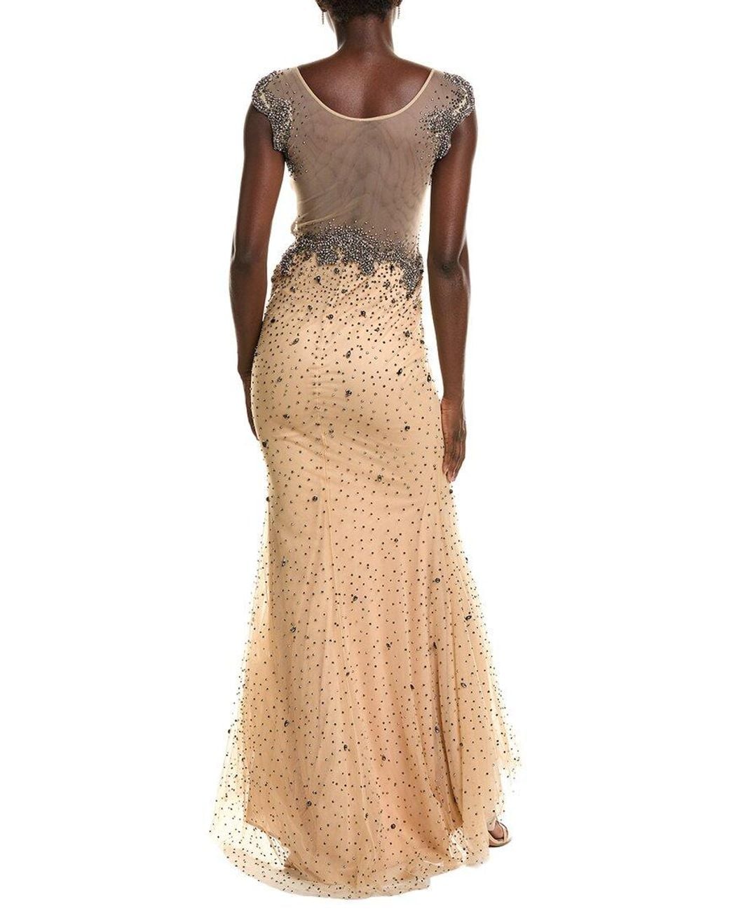 Issue New York Natural Embellished Gown