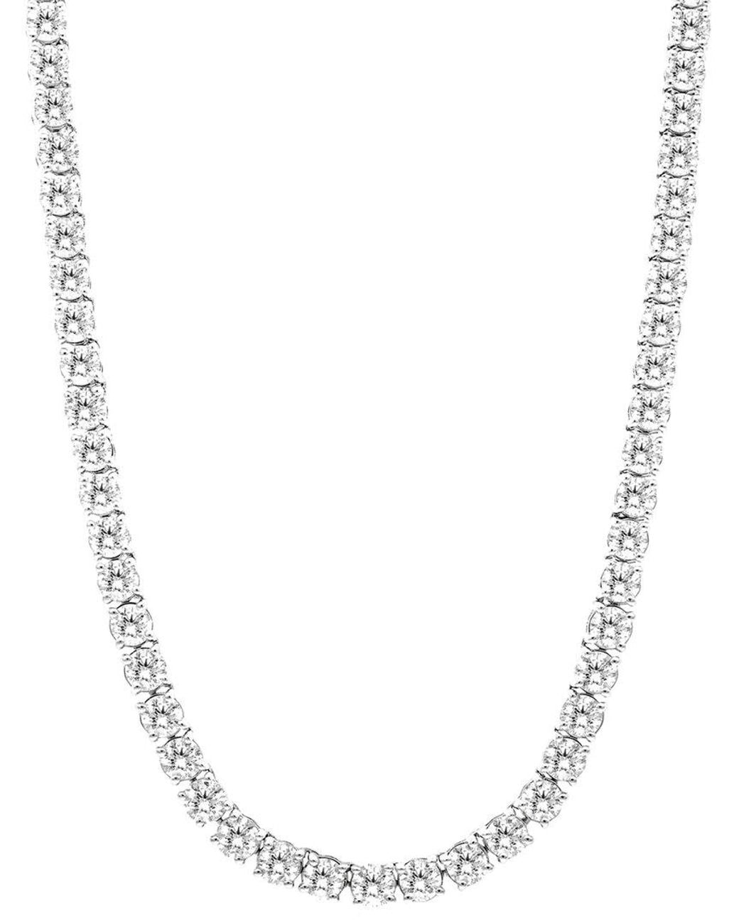 Diana M White Diana M. Fine Jewelry 14k 22.00 Ct. Tw. Lab Grown Diamond Tennis Necklace