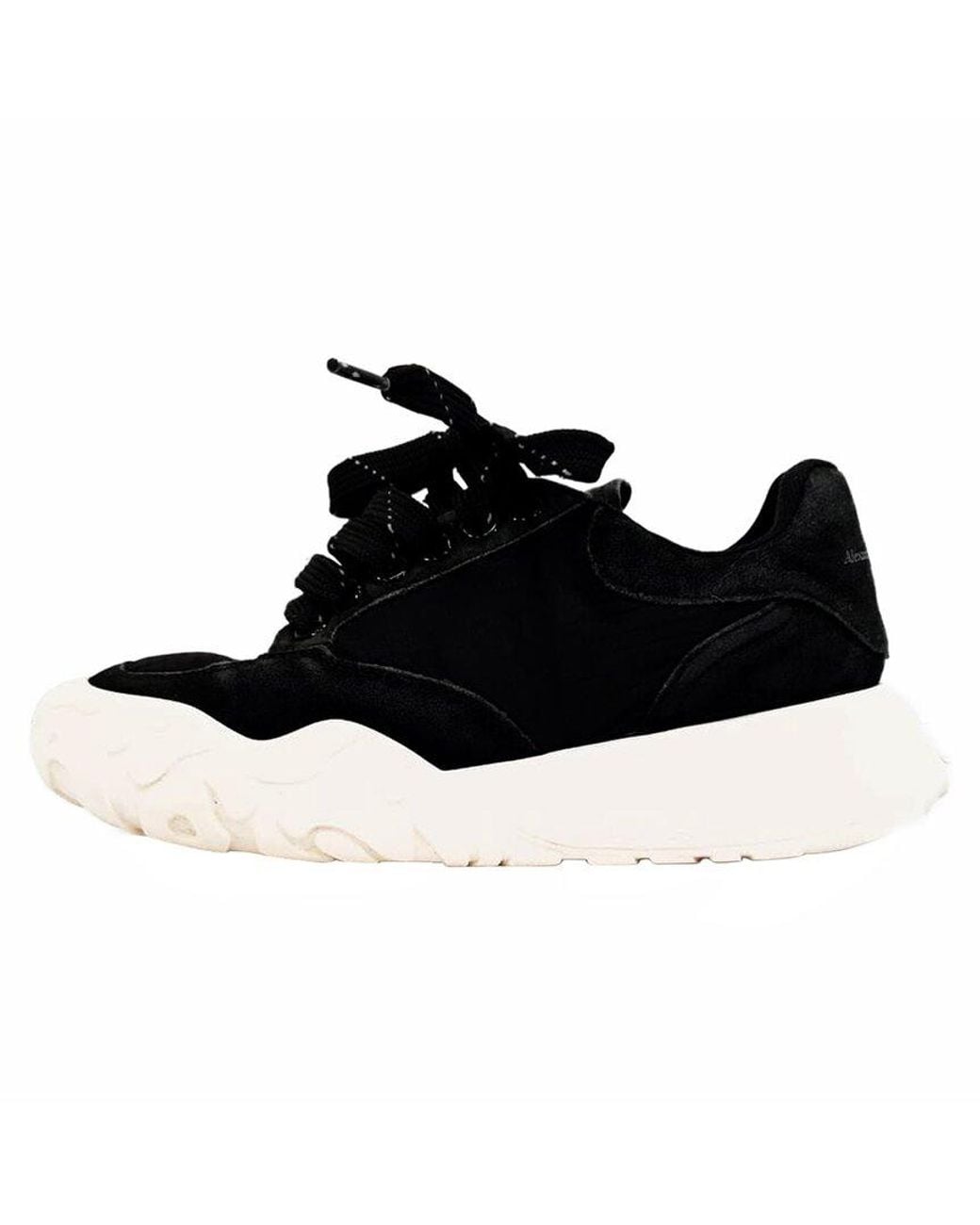 McQueen Black Suede Court Chunky Sneaker (Authentic Pre-Loved)
