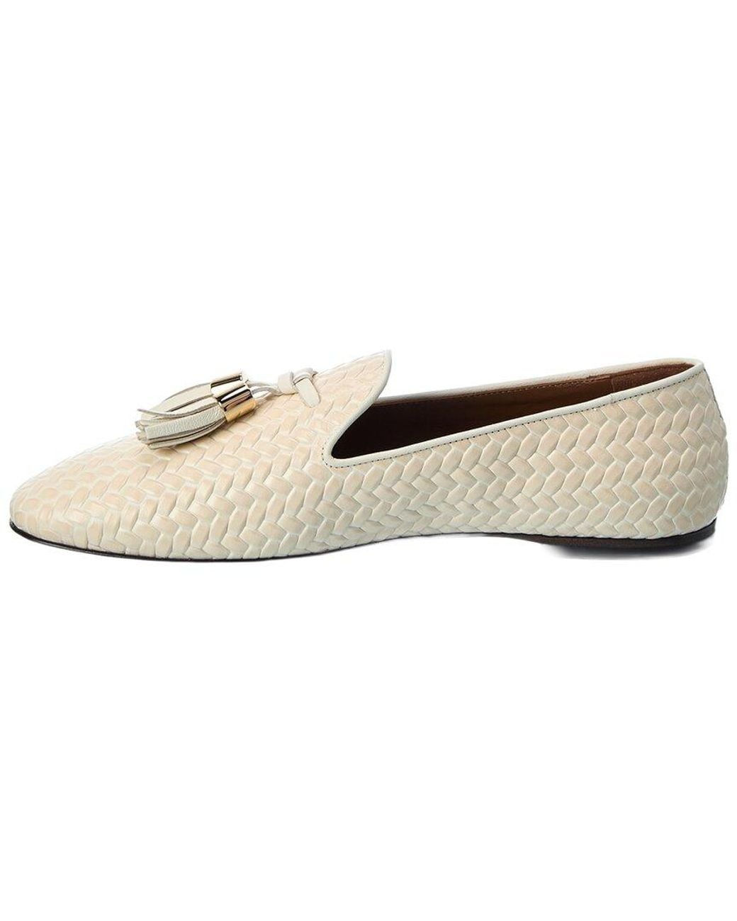 Giuseppe Zanotti White Amanda Leather Loafer
