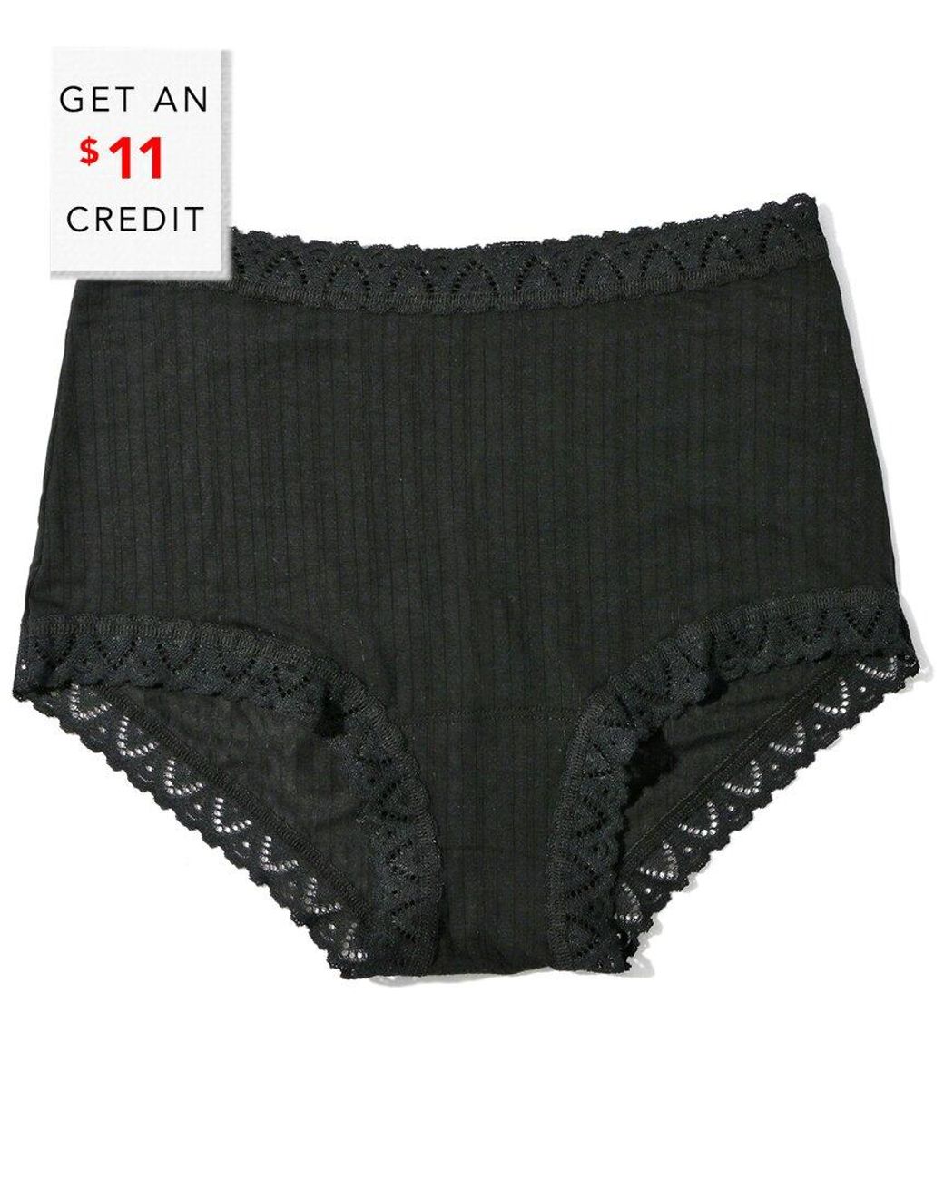 Hanky Panky High Rise Boyshort With 11 Credit in Black Lyst