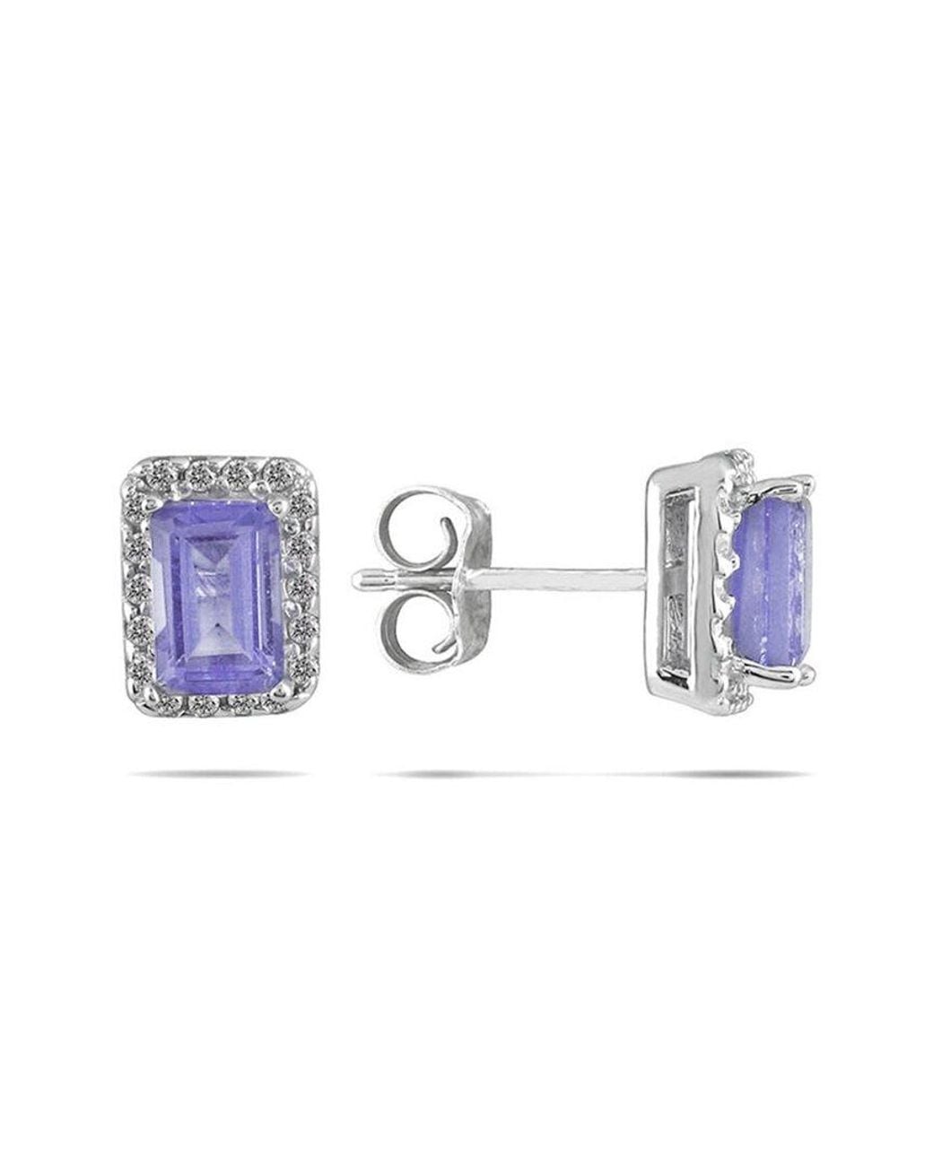 Diamond Select Cuts Blue 14k 1.28 Ct. Tw. Diamond & Tanzanite Earrings