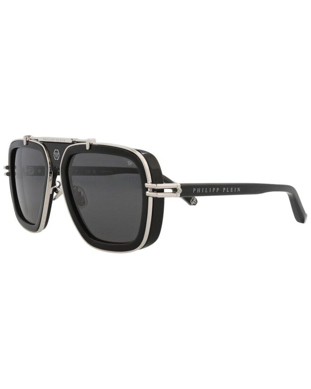 Philipp Plein Black 57Mm Sunglasses for men