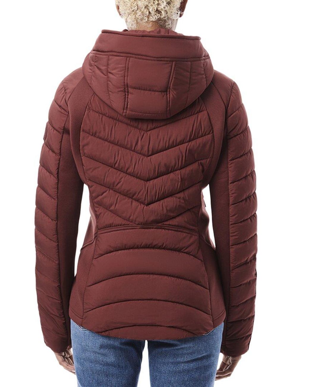 Bernardo micro touch top water resistant quilted jacket