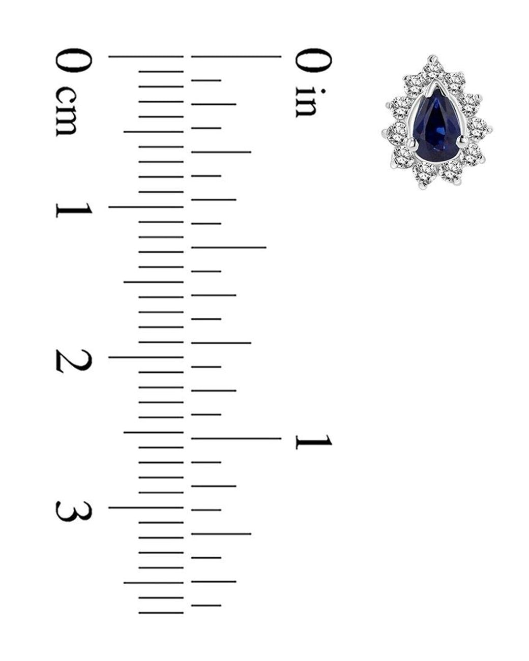 LEVARON Blue 14K 0.70 Ct. Tw. Diamond & Sapphire Earrings