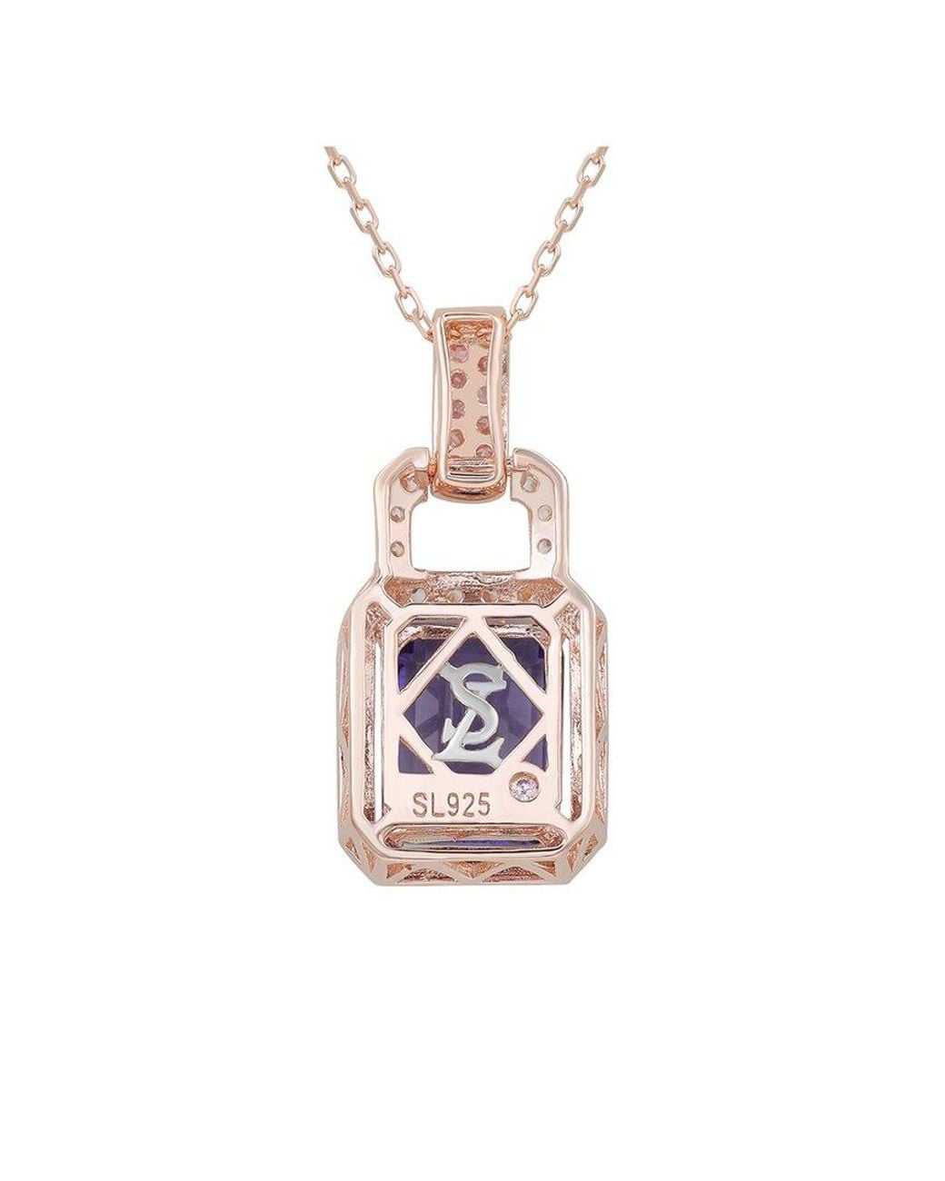 Suzy Levian CZ Jewelry Pink Suzy Levian Silver Cz Pendant