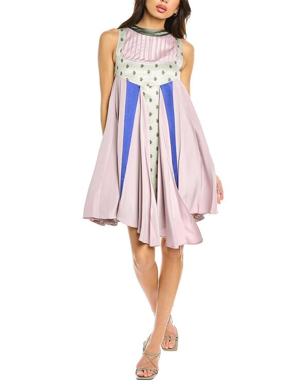 Valentino Multicolor Silk Mini Dress
