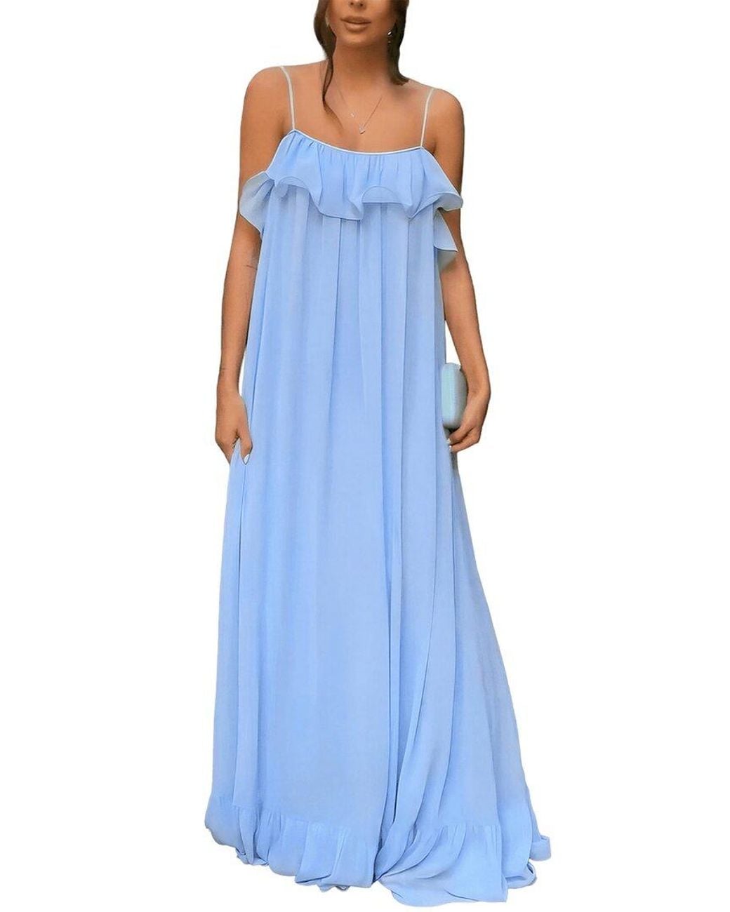 Dilireba Blue Maxi Dress