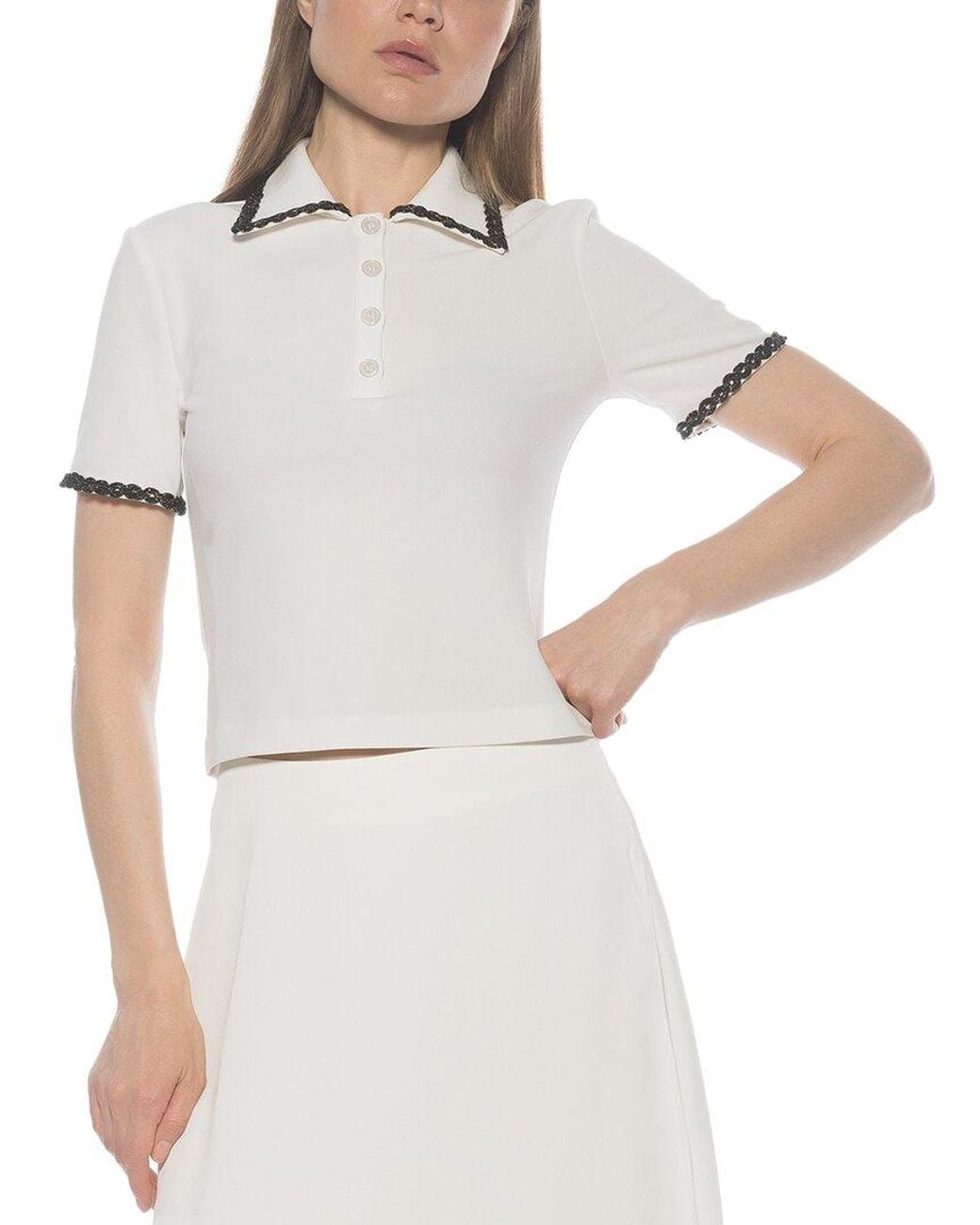 Alexia Admor White Brianna Top