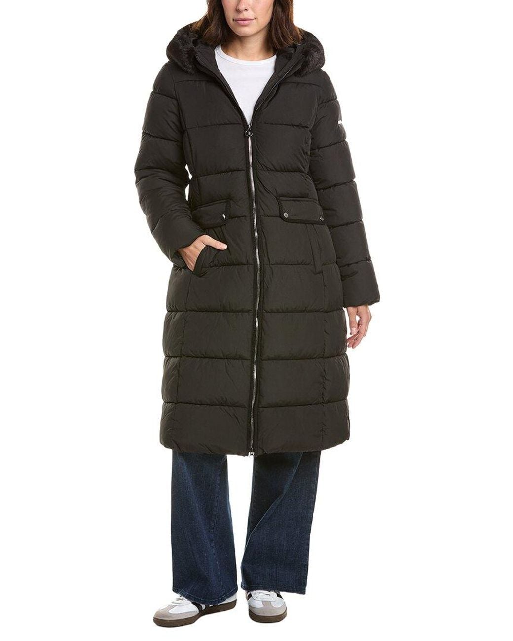 Laundry by Shelli Segal Black Snowchic Coat