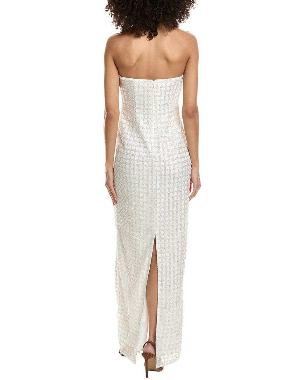 Jonathan Simkhai White Reign Strapless Gown