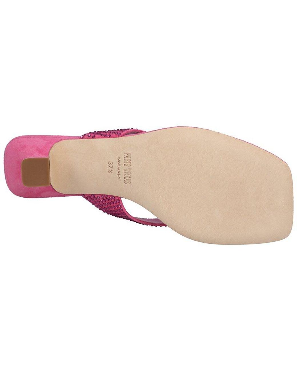 Paris Texas Holly Portofino Suede Sandal in Pink Ruby (Pink) - Save 1% |  Lyst