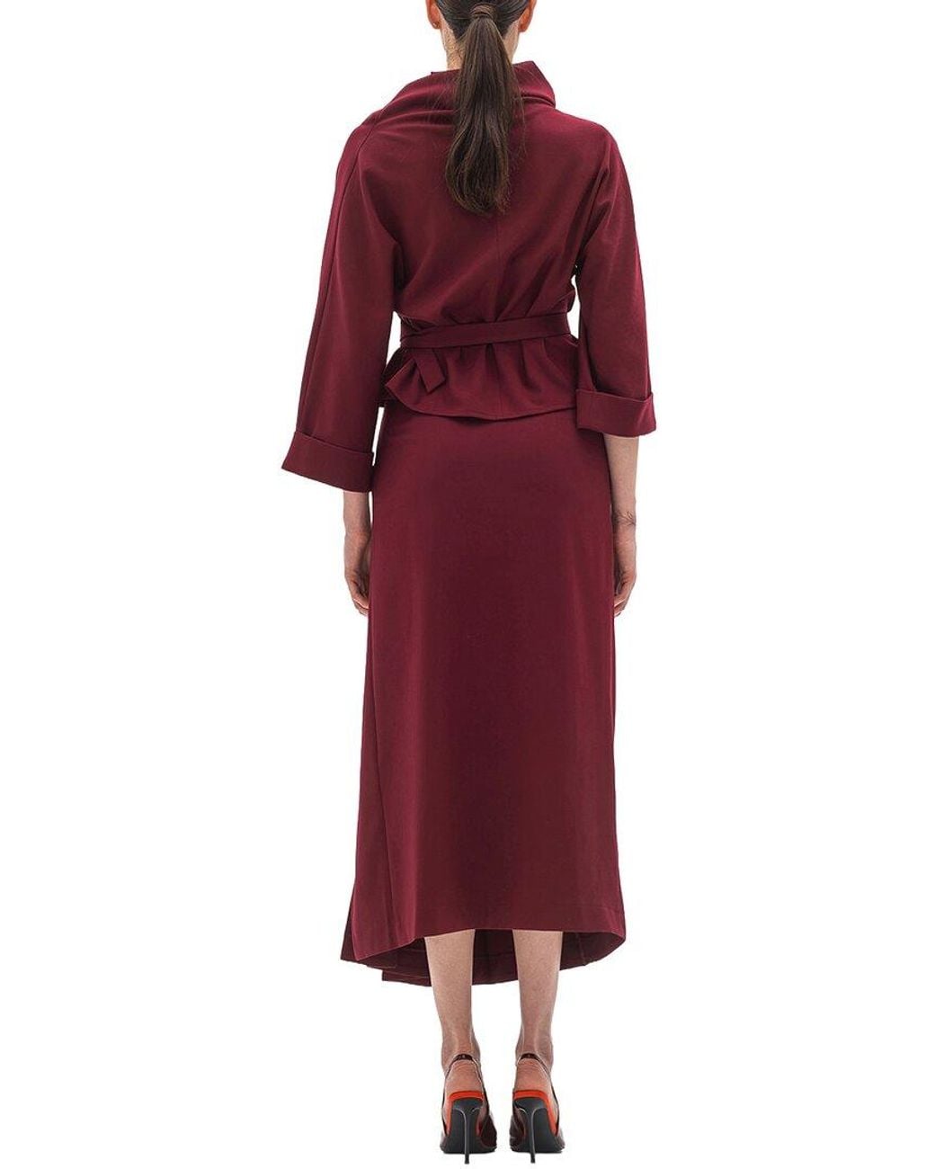 BGL Red 2Pc Blouse & Skirt Set