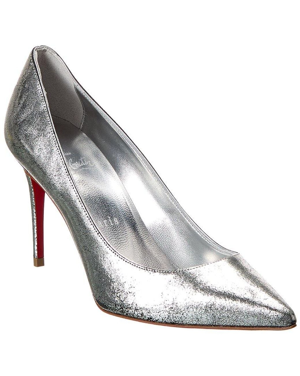 Christian Louboutin White Kate 85 Leather Pump