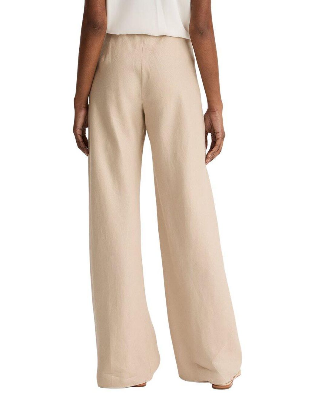 Vince Natural Colette Linen Bias Pant