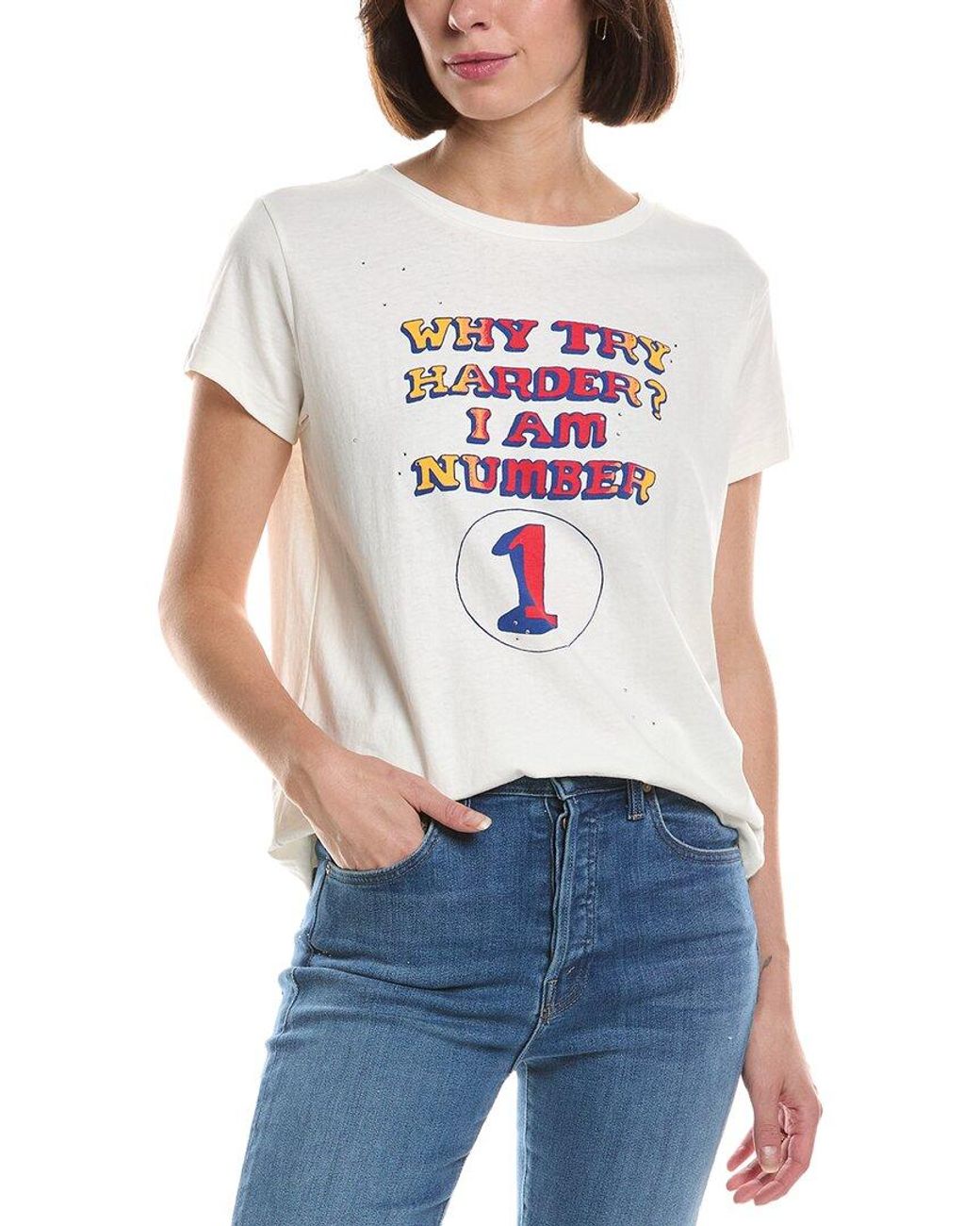 Mother White The Boxy Goodie Goodie T-Shirt