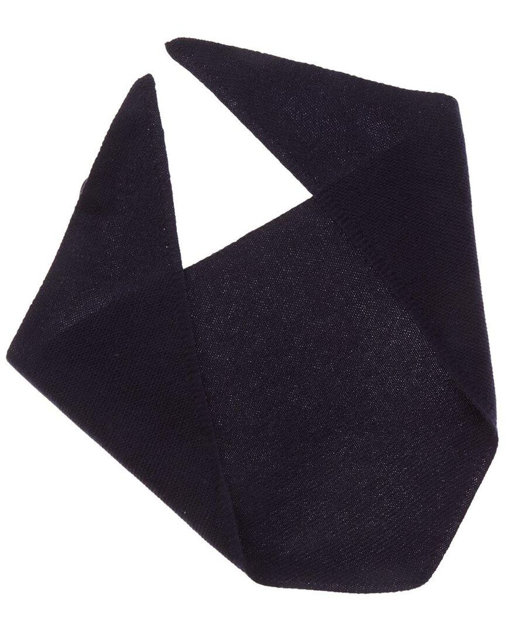 Sofiacashmere Blue Sofiacashmere Links Stitch Cashmere Bandana