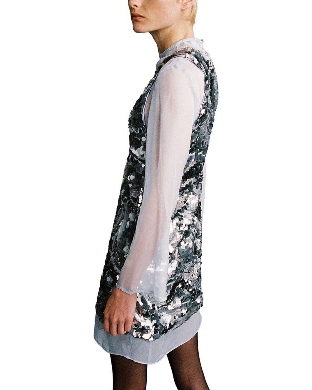 Sabina Musayev Metallic Ecliptica Mini Dress