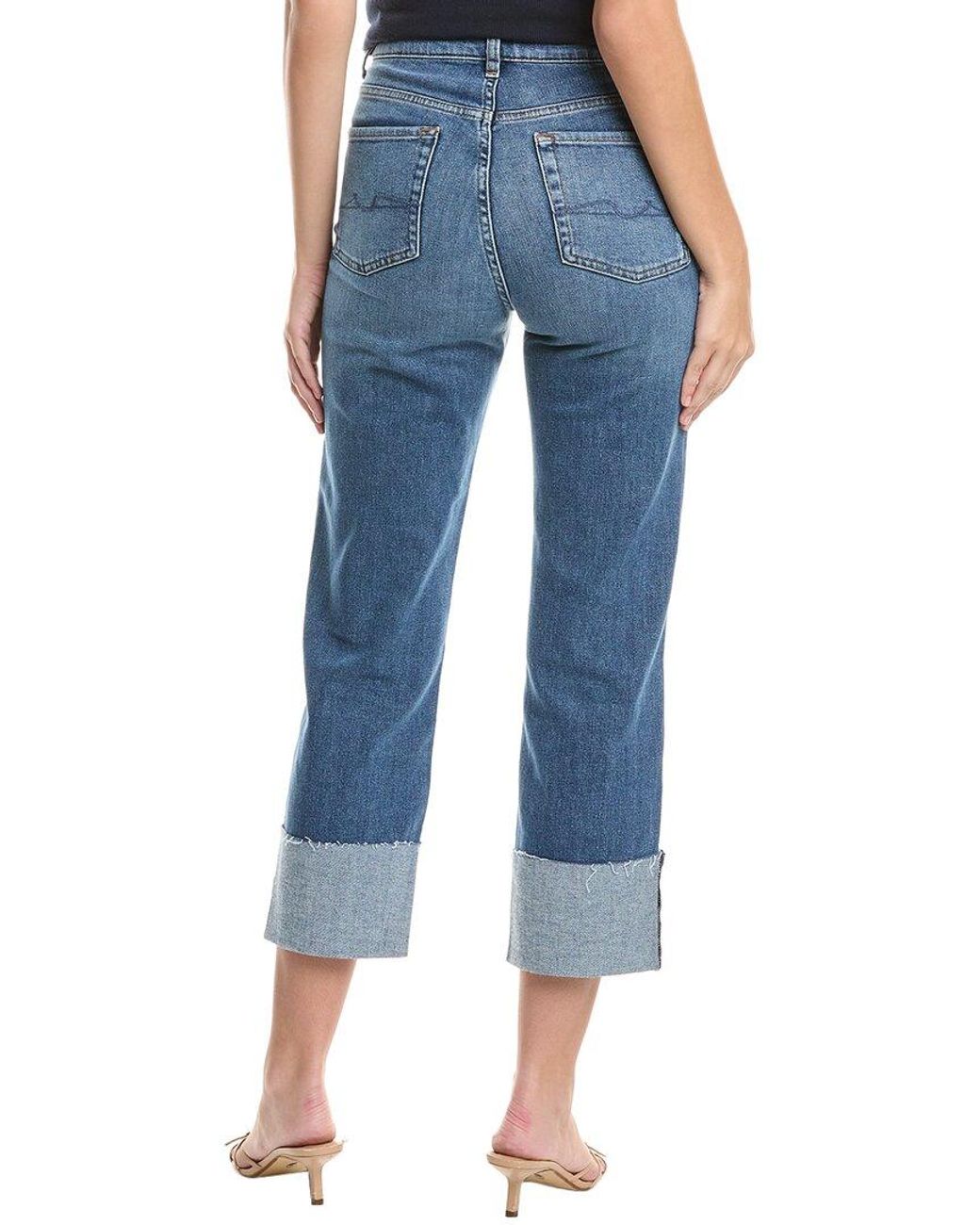 7 For All Mankind Blue Logan Stovepipe Jean