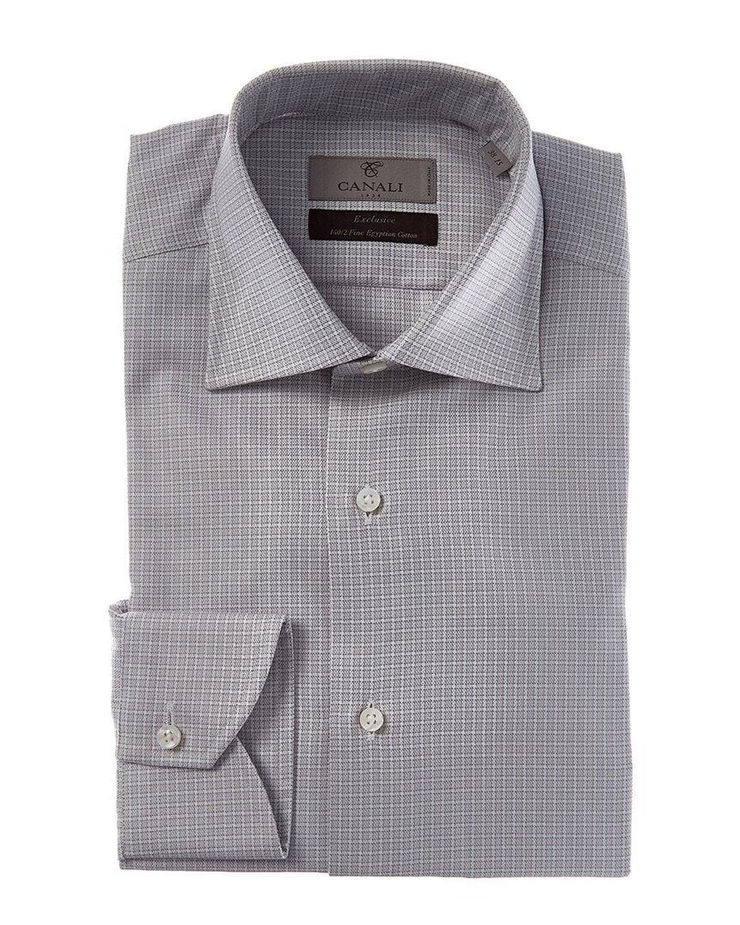 Canali Gray Dress Shirt for men