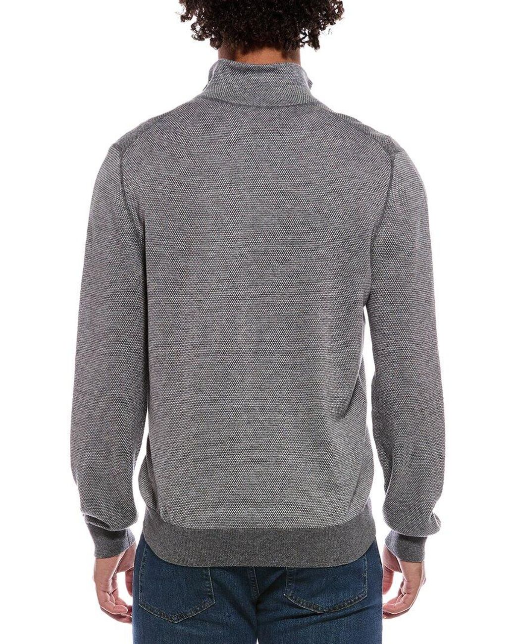Vince Gray Birdseye 1/4-Zip Pullover for men