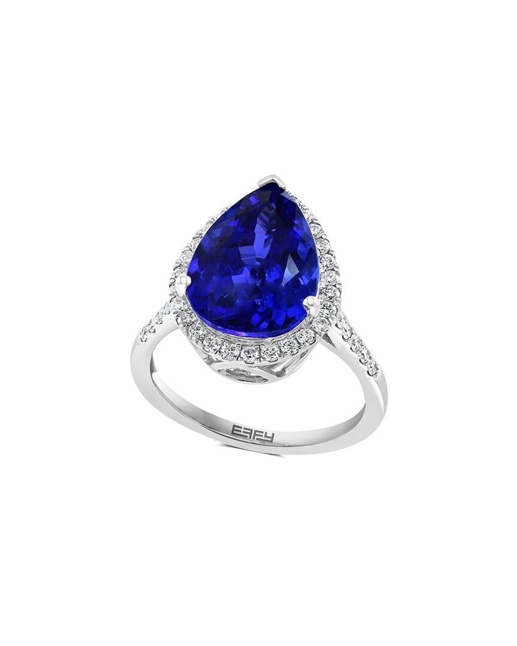 Effy Fine Jewelry Blue 14K 6.45 Ct. Tw. Diamond & Tanzanite Ring