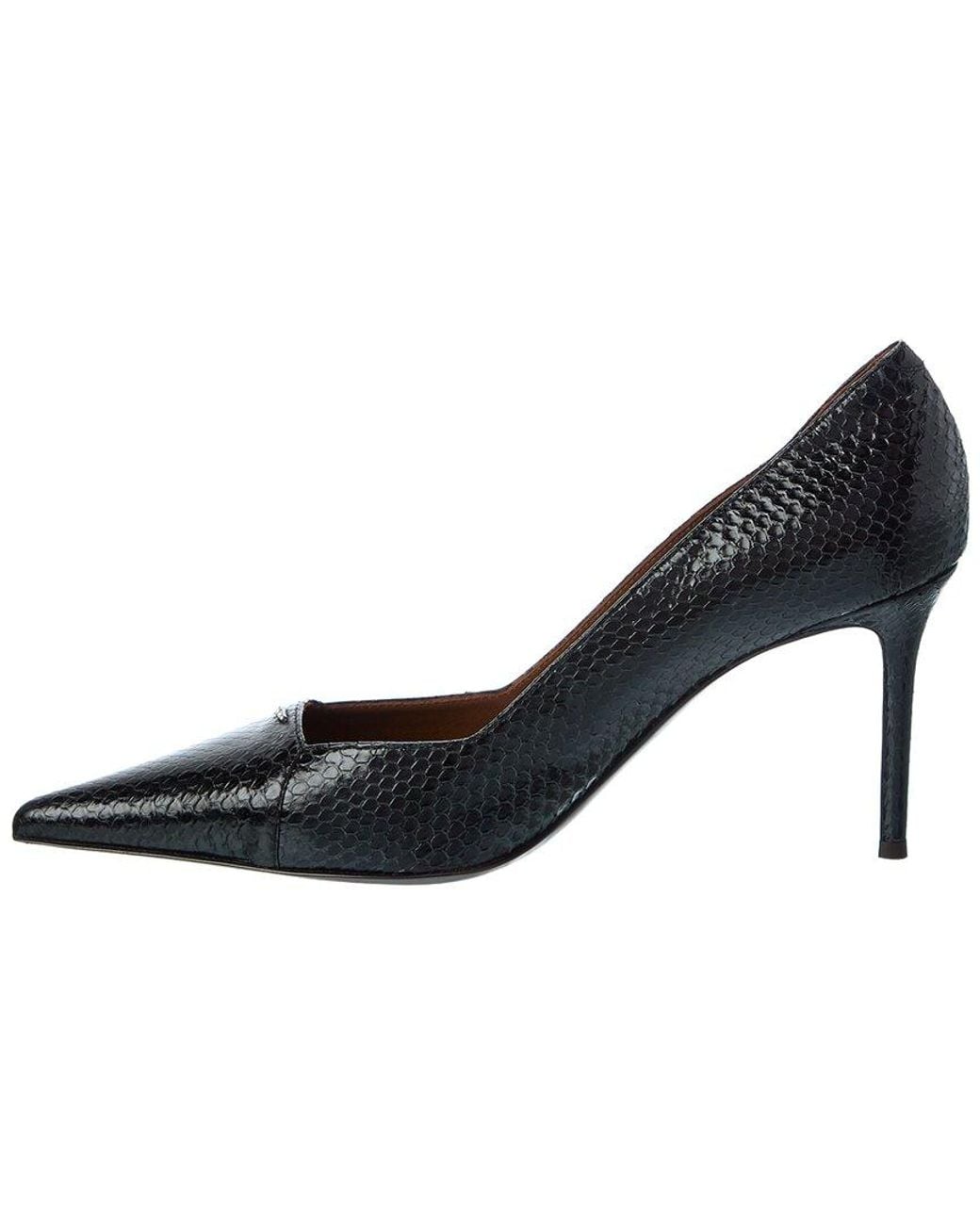 Giuseppe Zanotti Metallic Raquel 85 Snake-Embossed Leather Pump