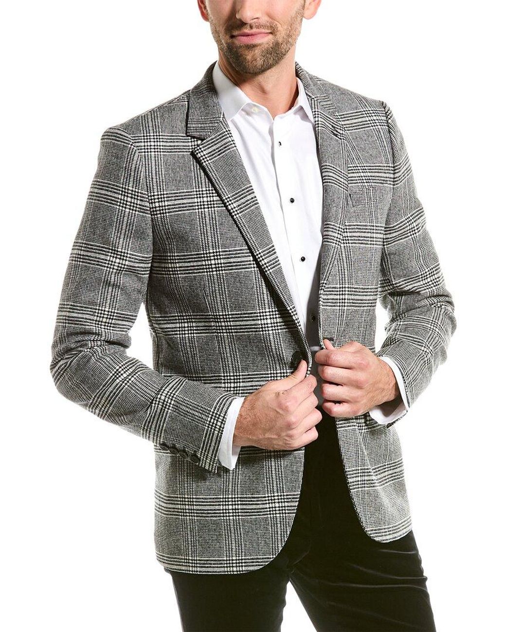 The Kooples Wool-blend Blazer in Gray for Men | Lyst