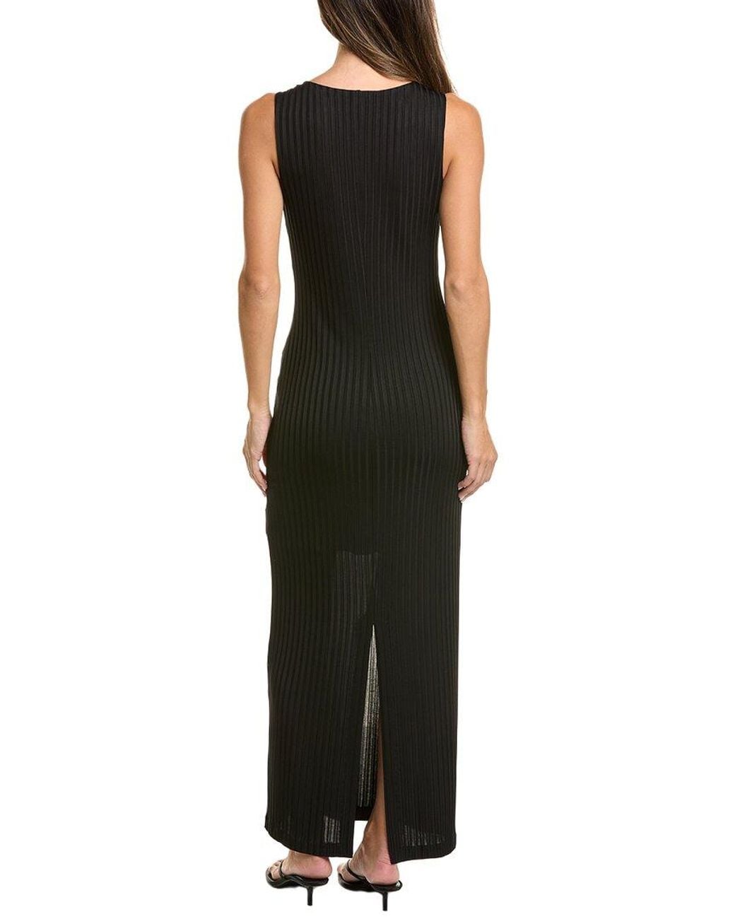 Rag & Bone Black Natalia Boatneck Midi Dress