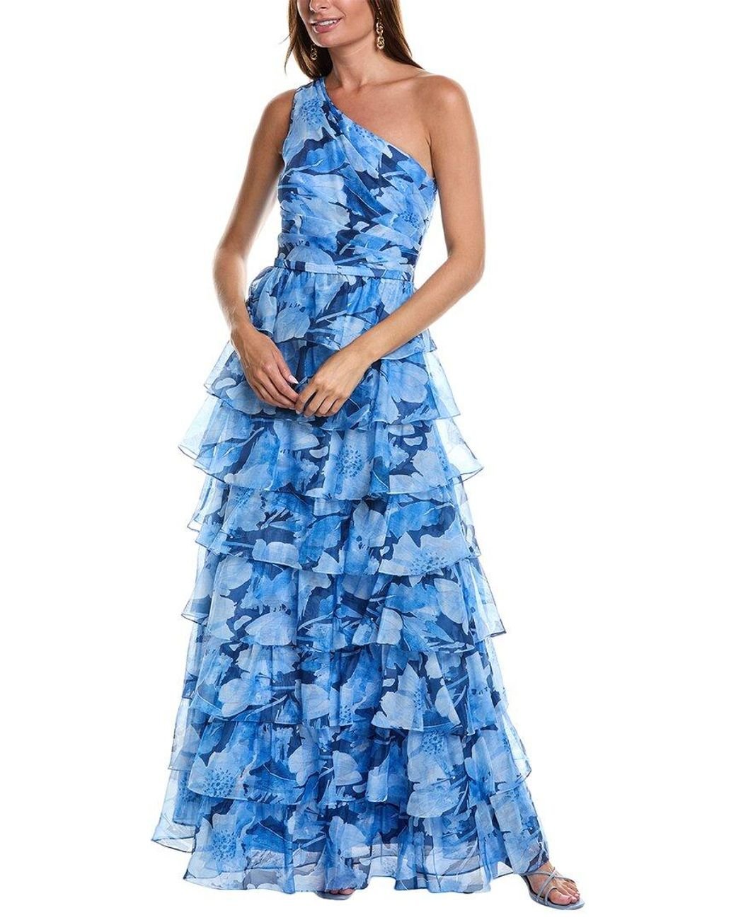 最先端 Mikael Lyst | Blue in Gown One-shoulder Aghal ワンピース