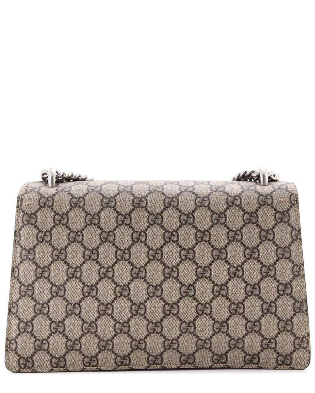 Gucci Gray Gg Coated Canvas Dionysus Bag Small (Authentic Pre-Loved)