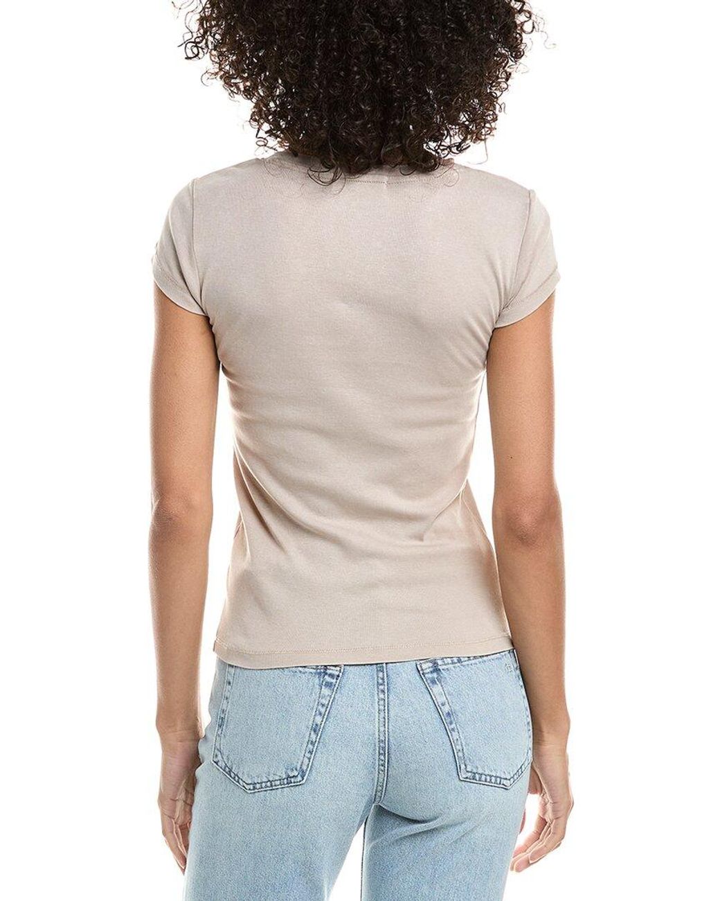 Splendid Blue 1X1 V-Neck T-Shirt