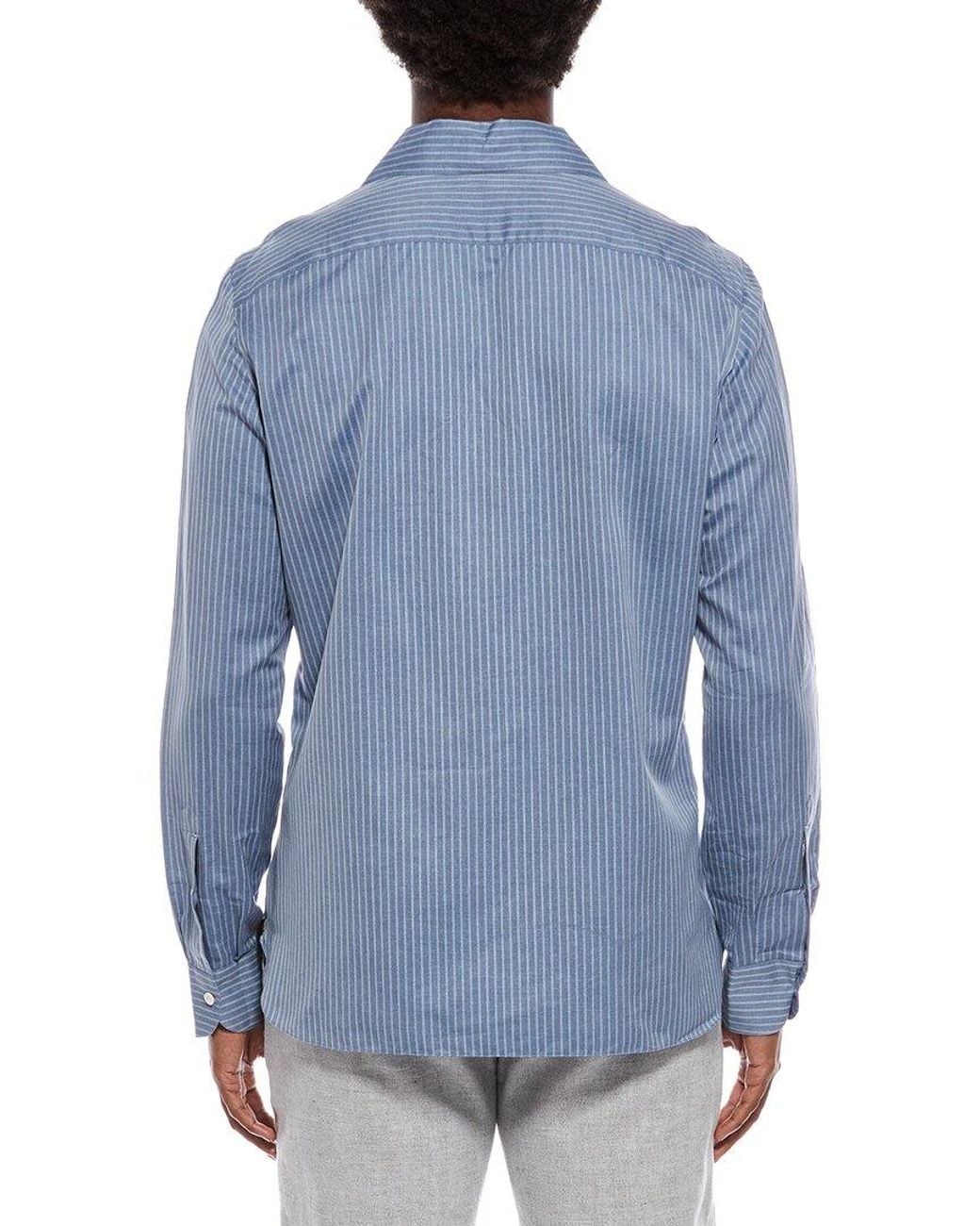 Isaia Blue Sport Shirt for men