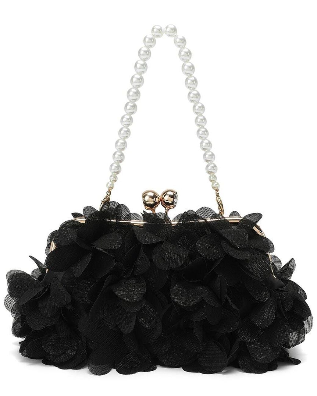 Tiffany & Fred Paris Black Floral Evening Clutch