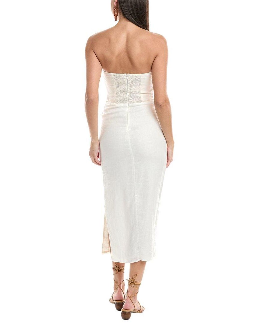ViX White Solid Sonny Midi Dress