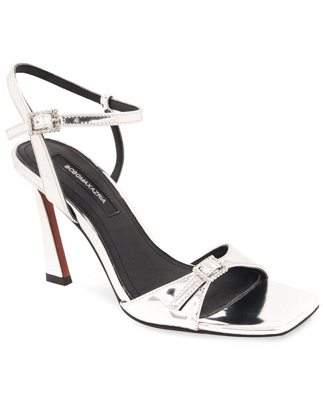 BCBGMAXAZRIA Skena Leather Heeled Sandal in Metallic Lyst UK