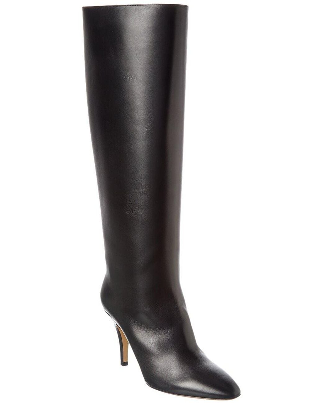 Ferragamo Black Jolene Leather Knee-High Boot