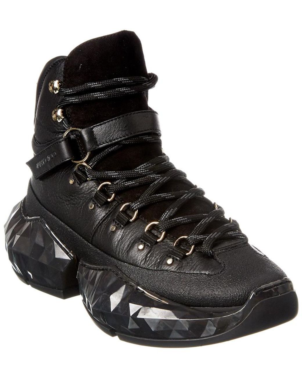 Jimmy Choo Diamond Hike/f Leather & Suede Hiking Boot in