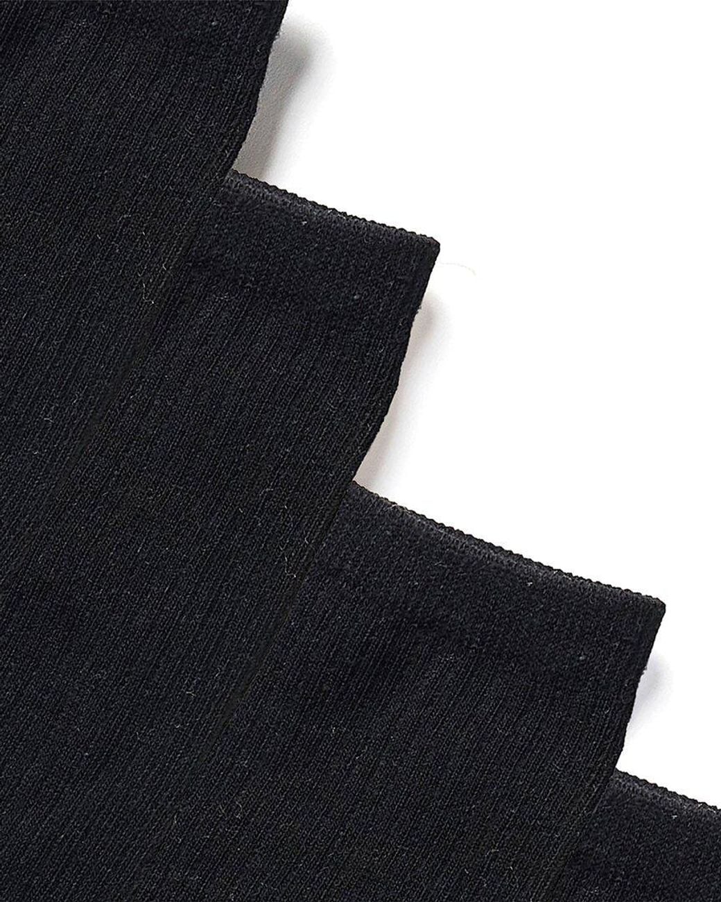 Stems Black 5Pk Everyday Mid Crew Socks