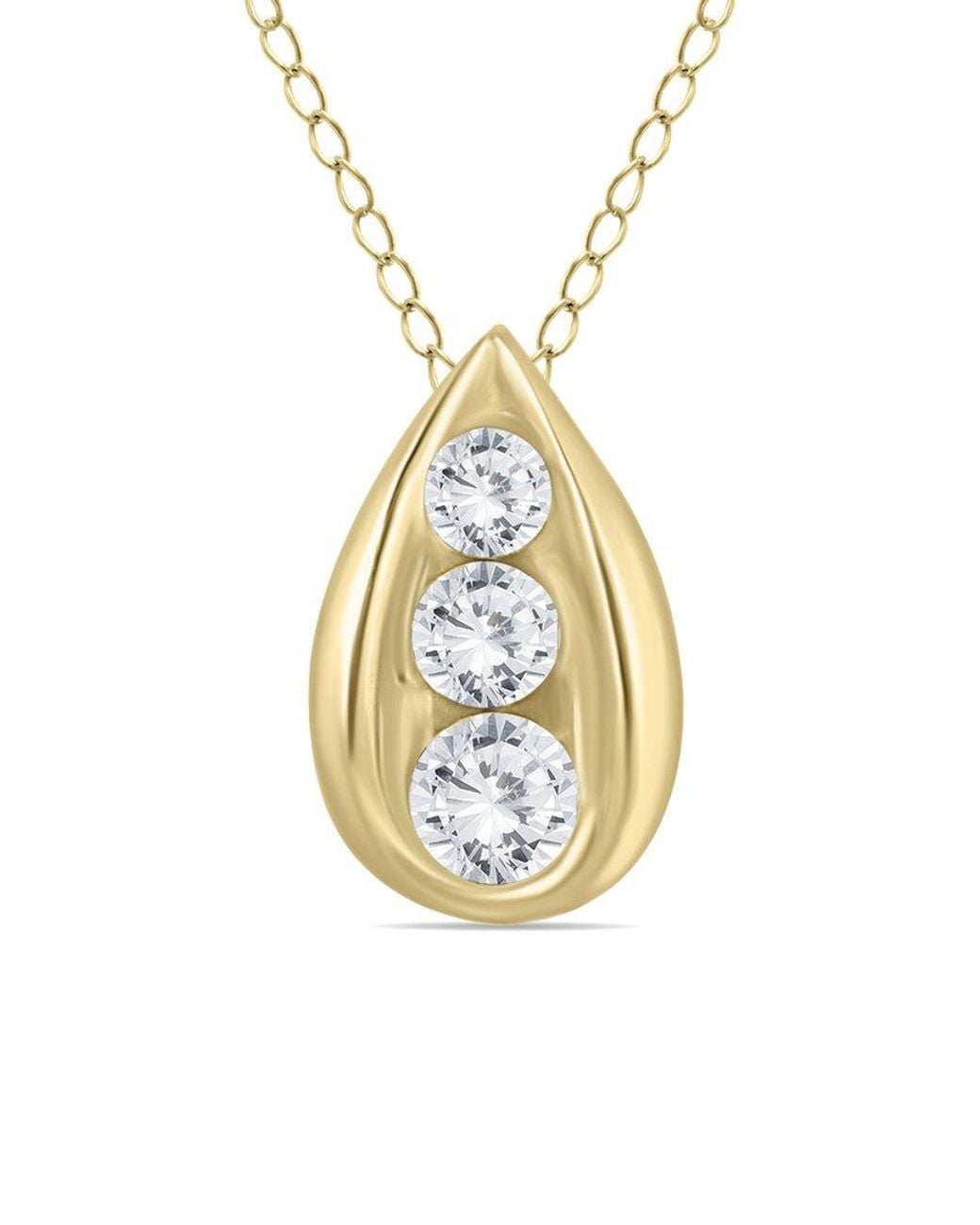 Diamond Select Cuts Metallic 14k 0.46 Ct. Tw. Diamond Necklace