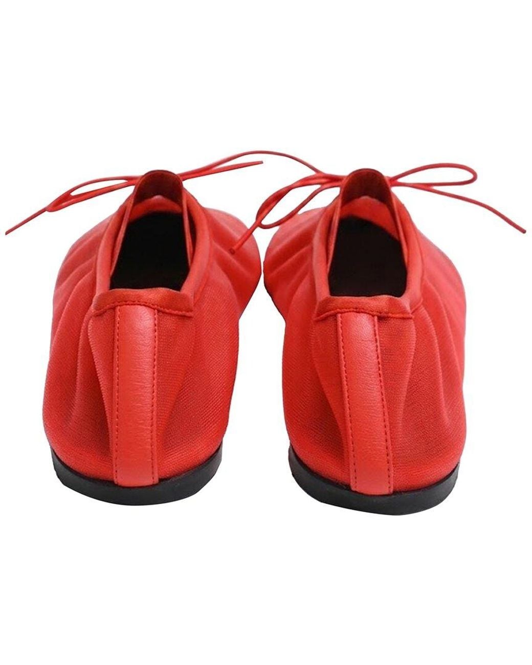Proenza Schouler Red Polyamide Glove Mary Jane Ballerina (Authentic Pre-Loved)